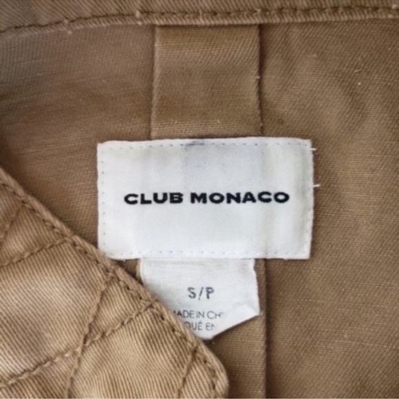 Club Monaco Tan Utility Jacket Button Front Small - Picture 5 of 5